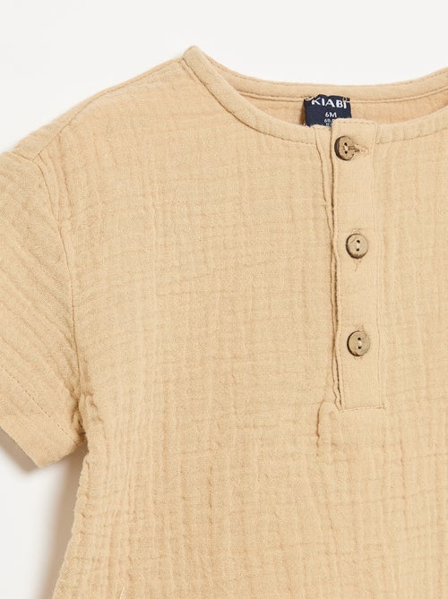 Camisa de gasa de algodón - Kiabi