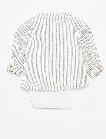 Camisa de gasa de algodón con body incorporado 'Name it'