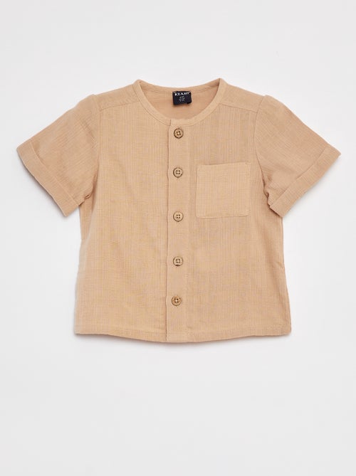 Camisa de gasa de algodón de manga corta - Kiabi