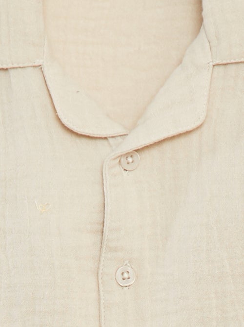 Camisa de gasa de algodón de manga corta 'Name it' - Kiabi