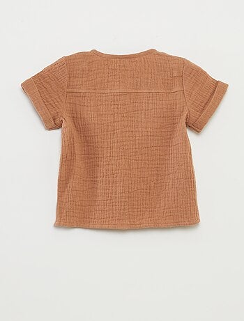 Camisa de gasa de algodón