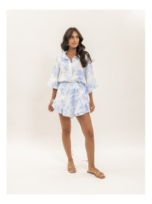 Camisa de gasa de algodón motivo toile de Jouy OLEA - Kiabi