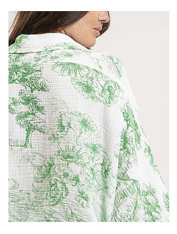 Camisa de gasa de algodón motivo toile de Jouy OLEA