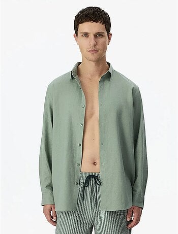 Camisa de hombre air de mezcla de lino penti