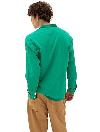 Camisa de hombre de algodón de manga larga con cuello abotonado giesto