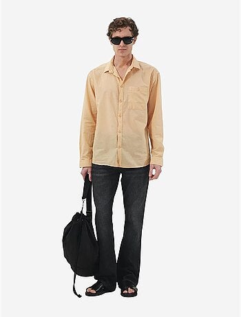 Camisa de hombre de popelina de algodón de ajuste normal giesto