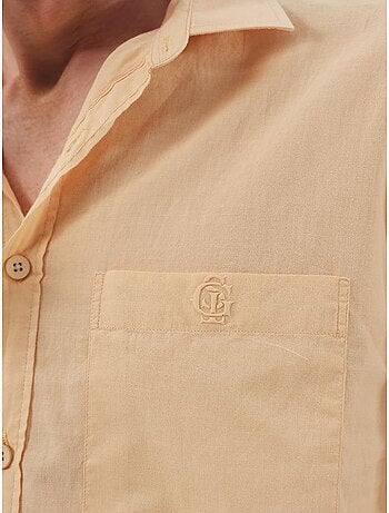 Camisa de hombre de popelina de algodón de ajuste normal giesto