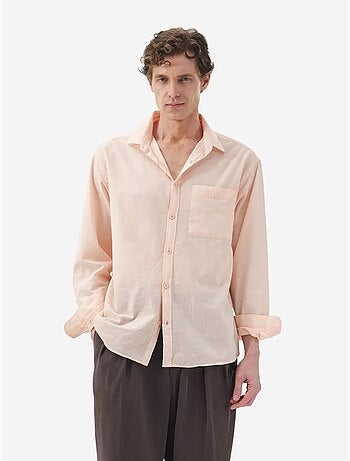 Camisa de hombre de popelina de algodón de ajuste normal giesto