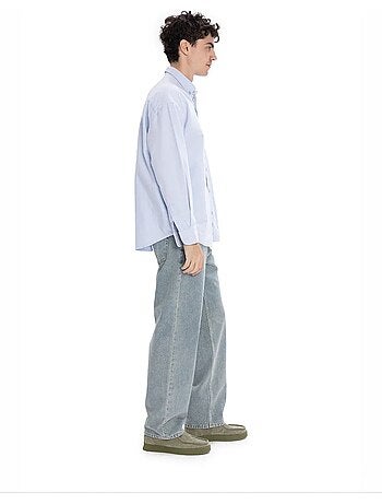 Camisa de hombre de popelina de algodón texturizada giesto