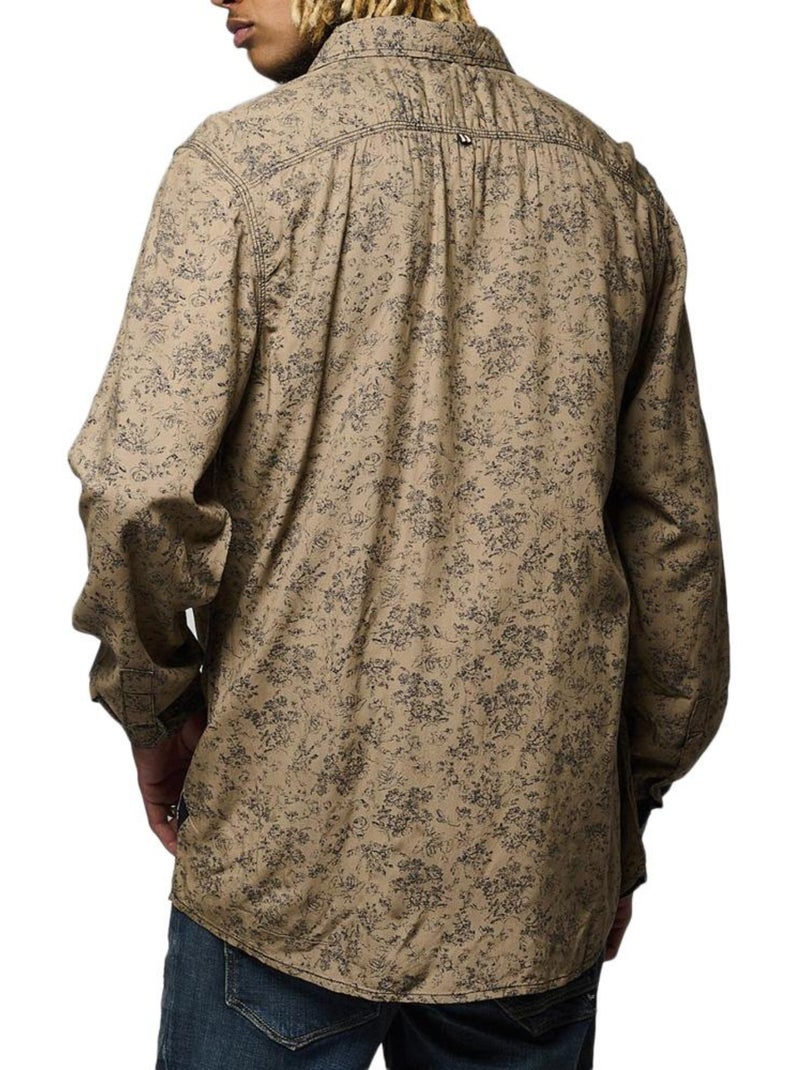Camisa de Hombre Estampada Kaporal Marrón capuchino - Kiabi