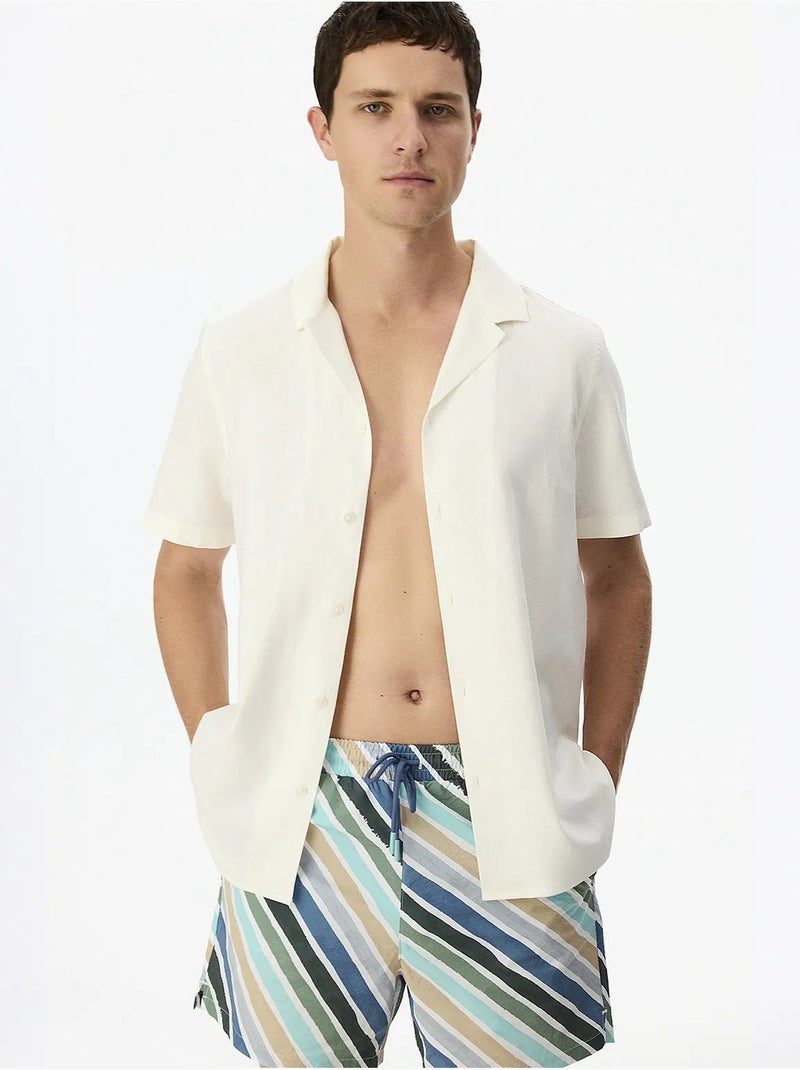 Camisa de hombre havana air de mezcla de lino penti Blanco - Kiabi