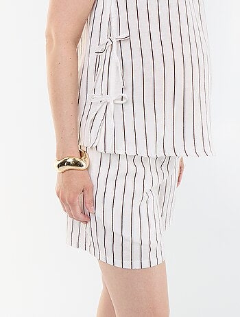 Camisa de lactancia de lino mezclado