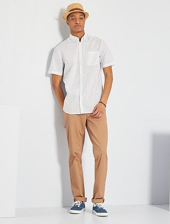 Rebajas camisas blancas Tallas grandes hombre | talla l | Kiabi