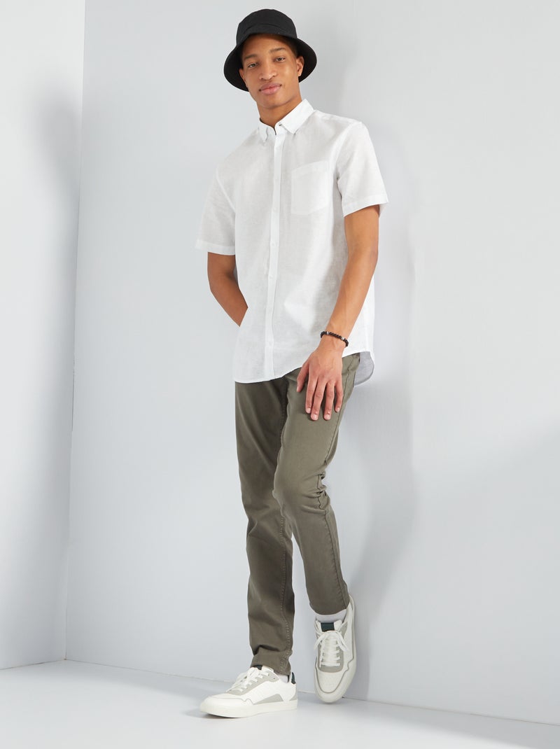Camisa de lino Blanco - Kiabi