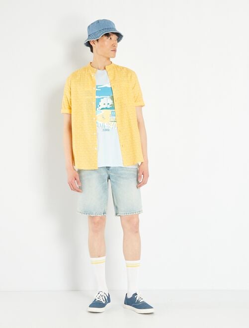 Camisa de lino con estampado - Kiabi