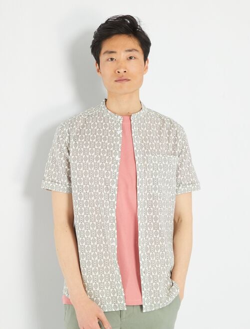 Camisa de lino con estampado - Kiabi