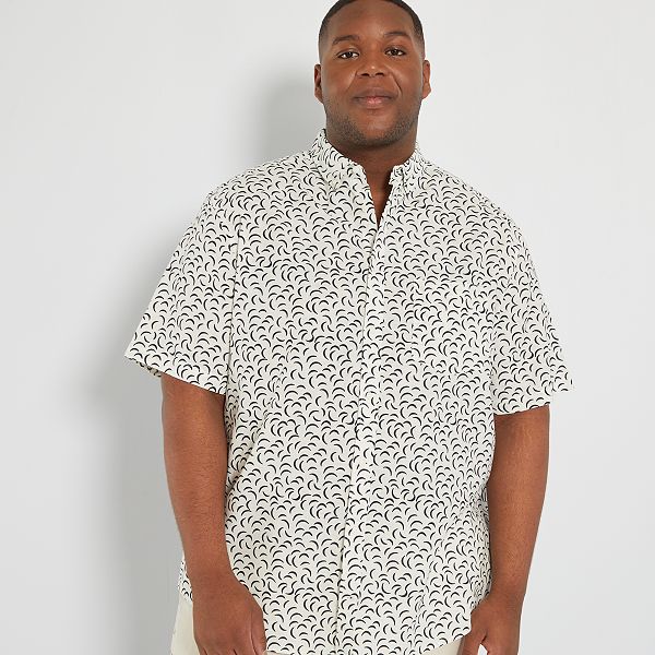 Camisa de lino de flores Tallas grandes hombre - BLANCO - Kiabi - 15,00€