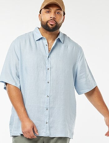 Camisa de lino de manga corta