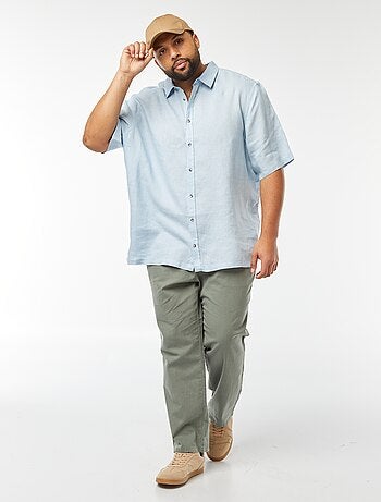 Camisa de lino de manga corta
