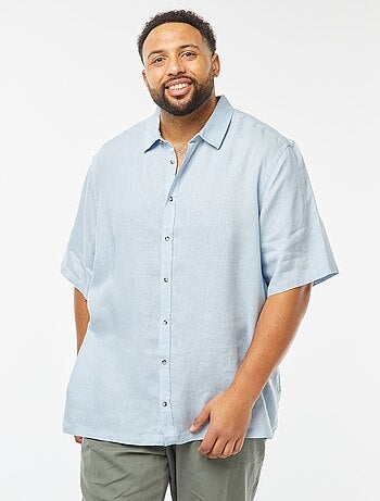 Camisa de lino de manga corta