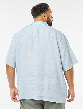 Camisa de lino de manga corta