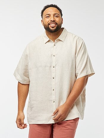 Camisa de lino de manga corta