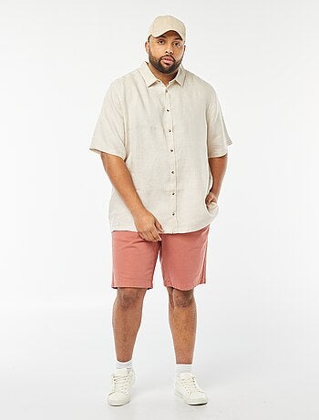 Camisa de lino de manga corta