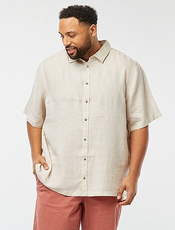 Camisa de lino de manga corta