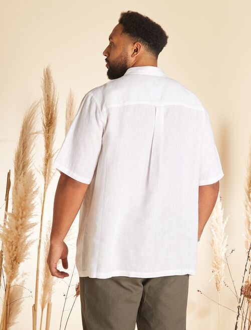 Camisa de lino de manga corta - Kiabi