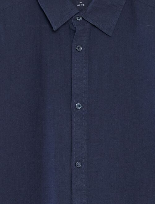 Camisa de lino de manga corta - Kiabi