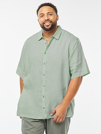 Camisa de lino de manga corta