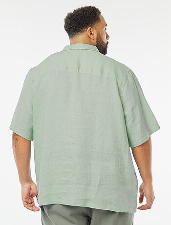Camisa de lino de manga corta