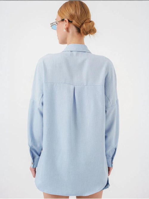 Camisa de lino extragrande bdart - Kiabi Camisa de lino extragrande bdart - Kiabi