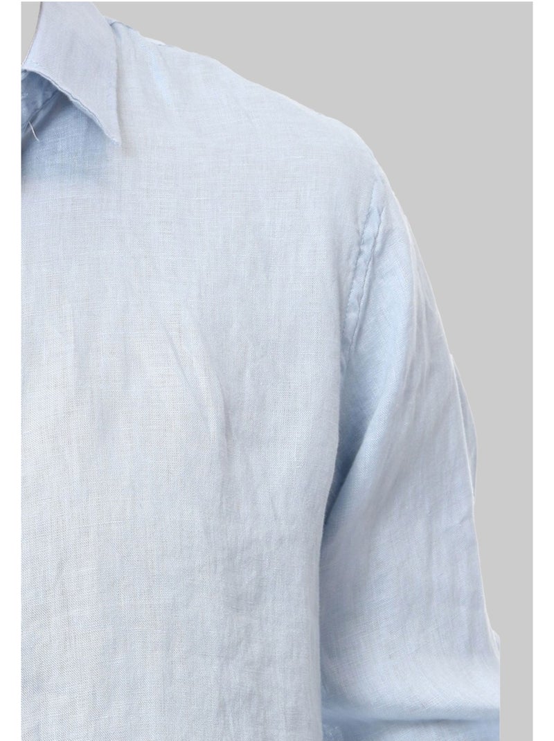 Camisa de lino Kebello Azul cielo - Kiabi
