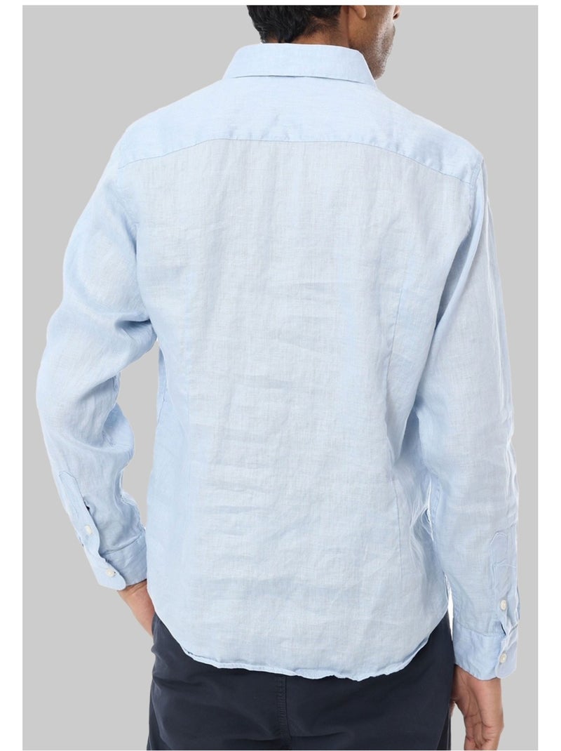 Camisa de lino Kebello Azul cielo - Kiabi
