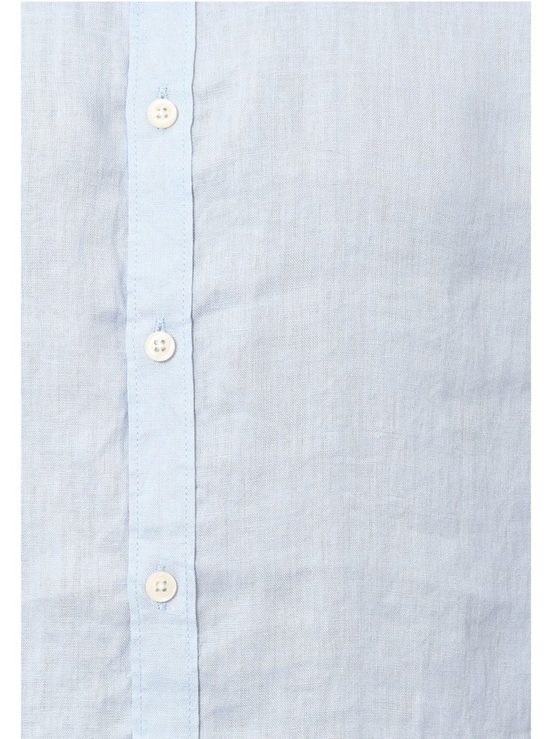 Camisa de lino Kebello Azul cielo - Kiabi
