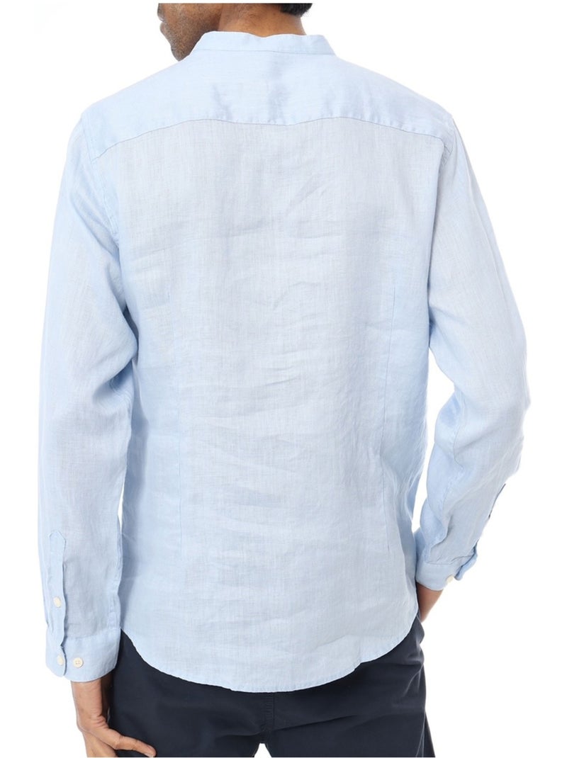 Camisa de lino Kebello Azul cielo - Kiabi