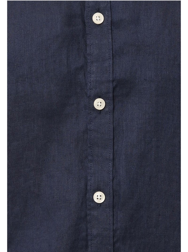Camisa de lino Kebello Azul marino - Kiabi