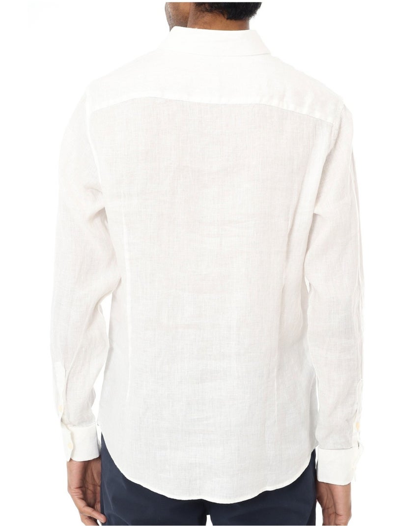 Camisa de lino Kebello Blanco - Kiabi
