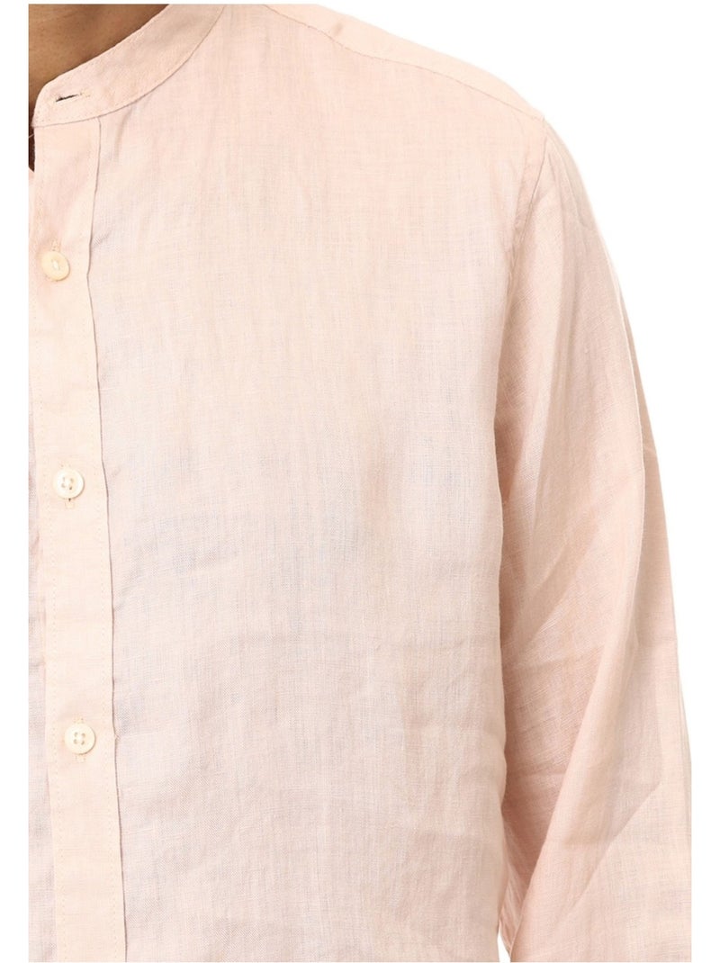 Camisa de lino Kebello Rosa - Kiabi