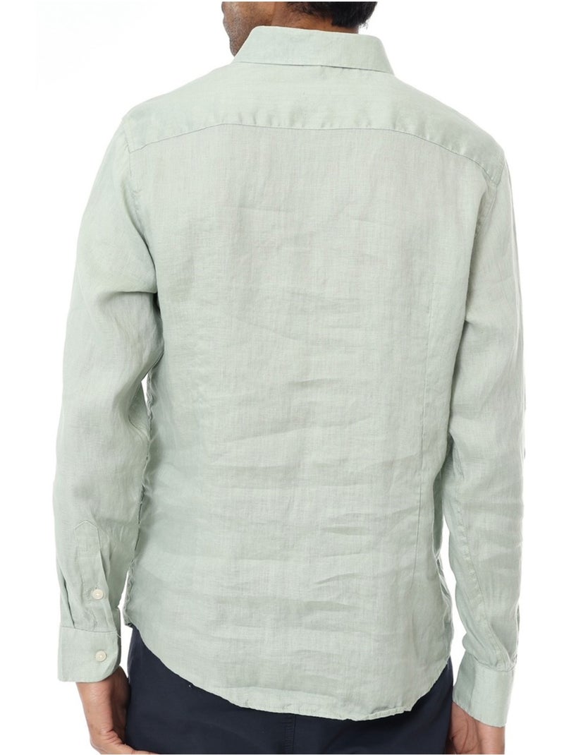Camisa de lino Kebello Verde - Kiabi