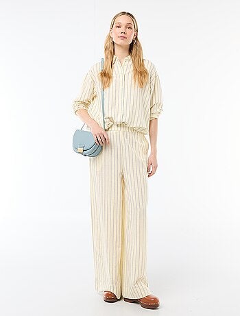 Camisa de lino mezclado