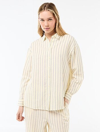 Camisa de lino mezclado