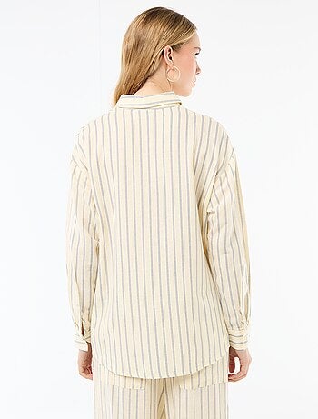 Camisa de lino mezclado