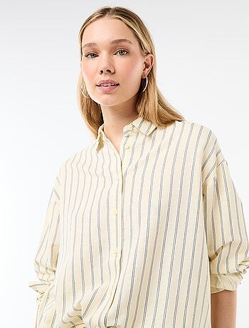 Camisa de lino mezclado