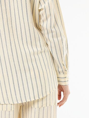 Camisa de lino mezclado