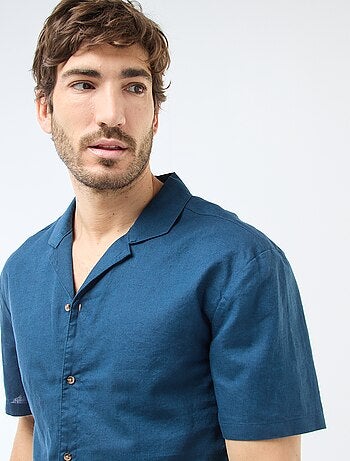 Camisa de lino mezclado