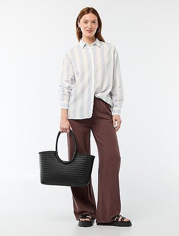 Camisa de lino mezclado