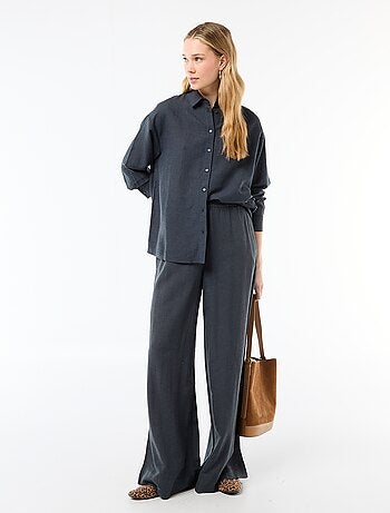 Camisa de lino mezclado