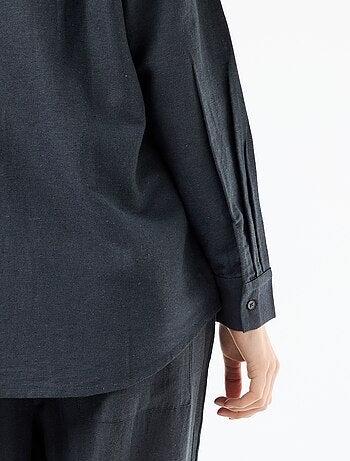 Camisa de lino mezclado